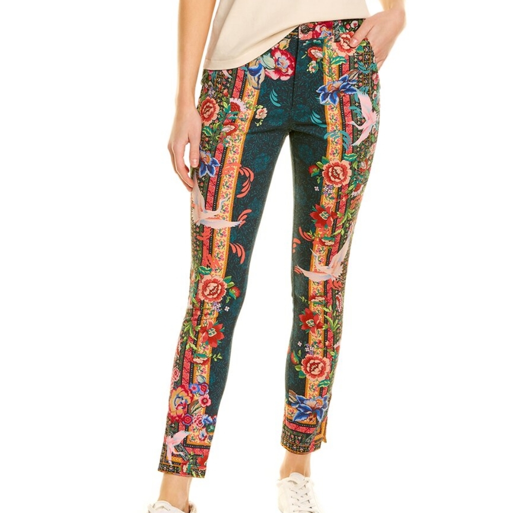 Johnny Was Aria Skies Multicolor Skinny Jeans Size 2 NWT